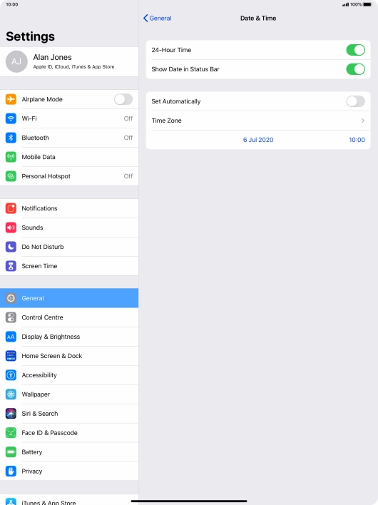 Press the indicator next to 