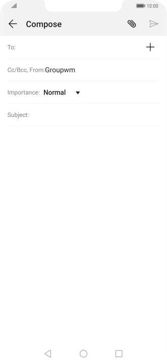 Press To and key in the first letters of the recipient's name.