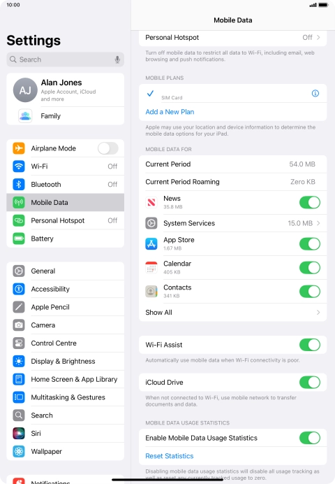 Press the indicator next to 