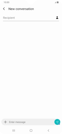 Press the search field and key in the first letters of the recipient's name.