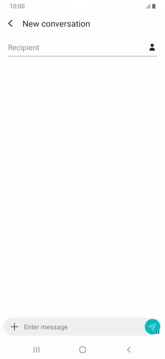 Press the search field and key in the first letters of the recipient's name.