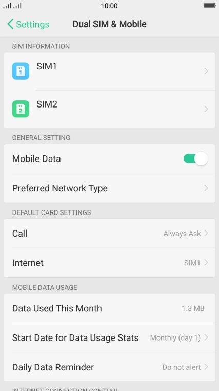 Press Preferred Network Type.