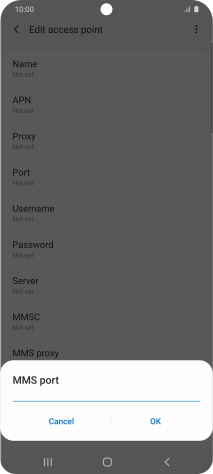 Key in 8080 and press OK.