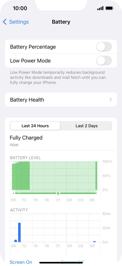 Press Battery Health.