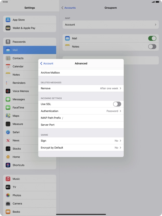 Press Authentication.