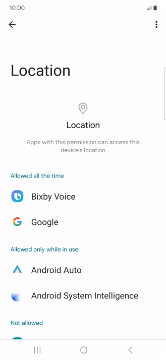 Press the required app.