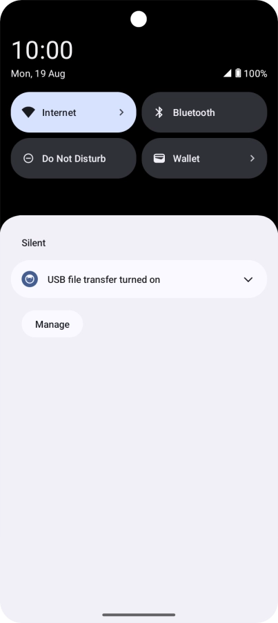 Press the drop down list.