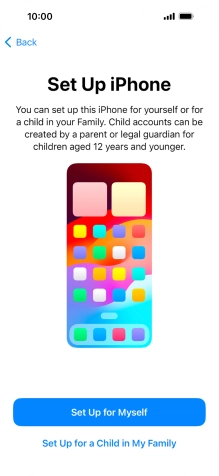 Press Set Up for Myself.