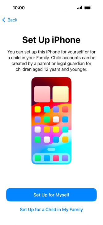 Press Set Up for Myself.