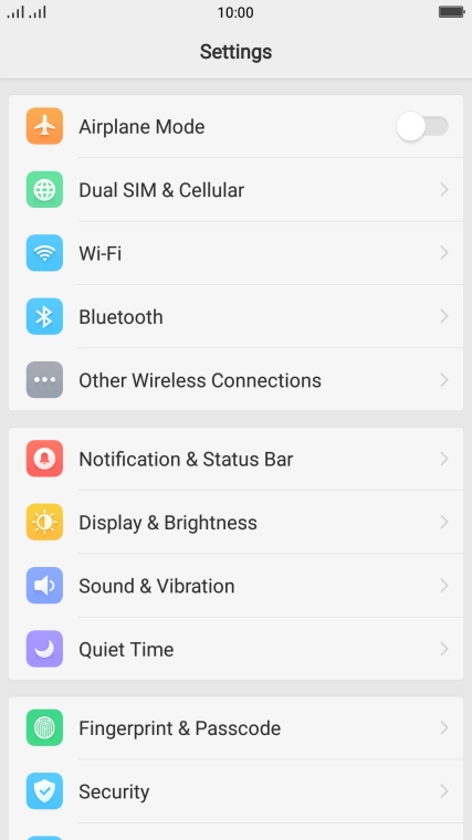 Press Dual SIM & Cellular.