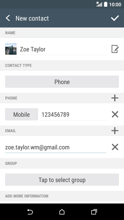 Press the confirm icon.