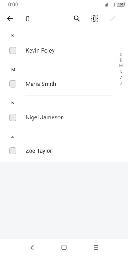 Press the select all icon.