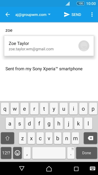 Press the required contact.