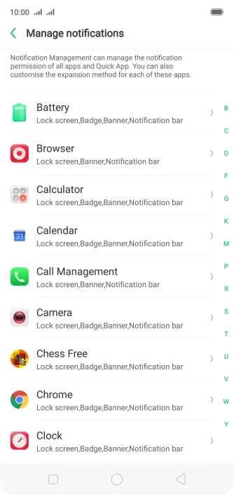 Press the required app.