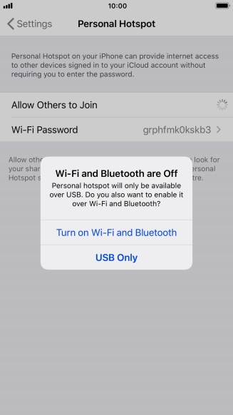 If Wi-Fi is turned off, press Turn on Wi-Fi and Bluetooth.