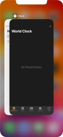 Slide upwards on the required application to end it.