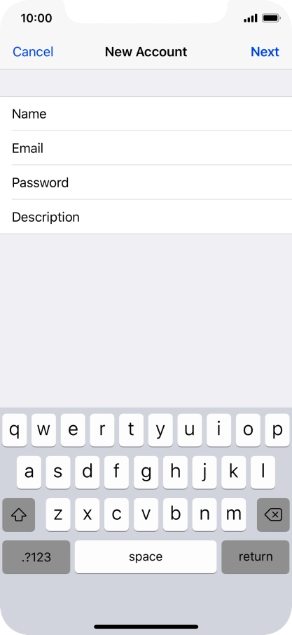 Press Description and key in the required name.