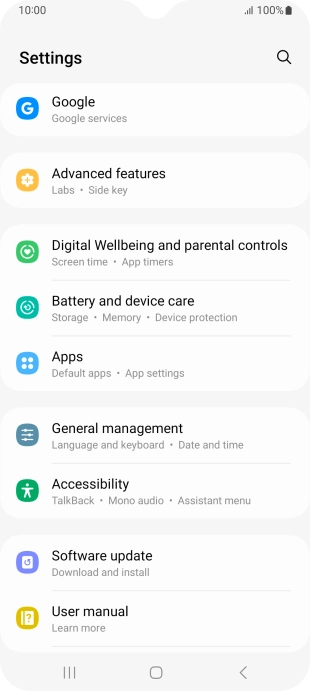 Press Software update.