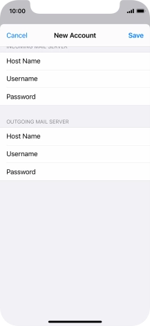 Press Save. Your email account has now been set up. To select more settings for incoming and outgoing server, proceed with the following steps.