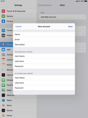 Press Save. Your email account has now been set up. To select more settings for incoming and outgoing server, proceed with the following steps.