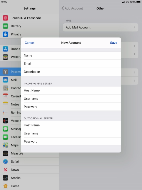 Press Save. Your email account has now been set up. To select more settings for incoming and outgoing server, proceed with the following steps.