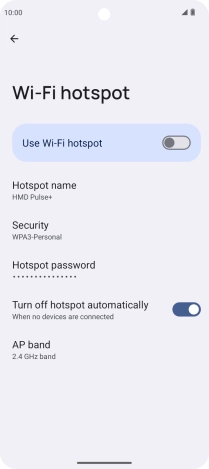 Press Hotspot password.