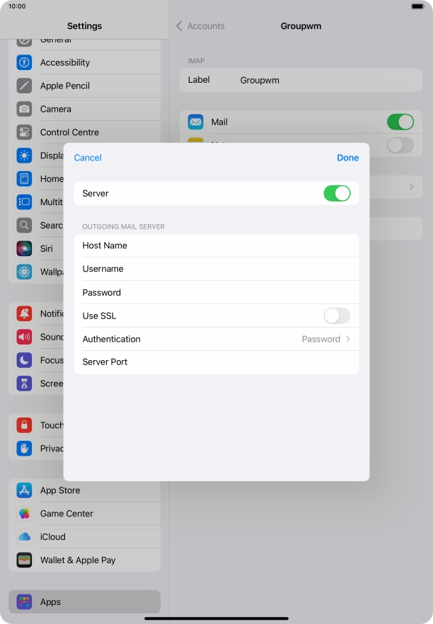 Press the indicator next to 