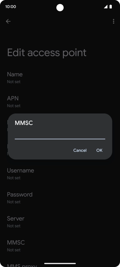 Key in http://pxt.vodafone.net.au/pxtsend and press OK.
