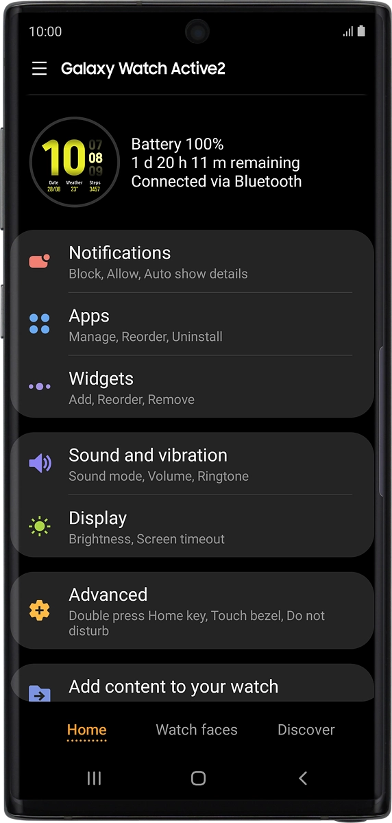 On your phone: Press Discover.