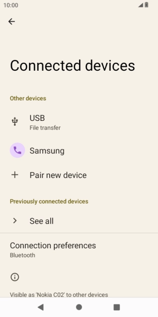 Press the Home key to return to the home screen.