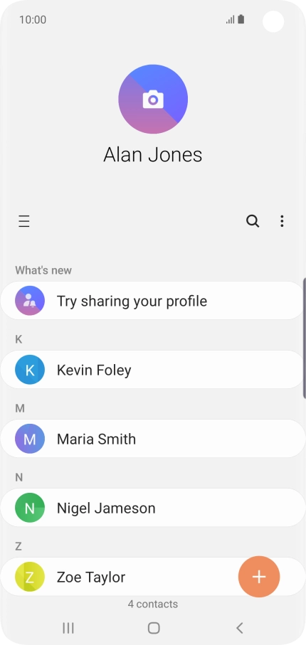 Press the menu icon.