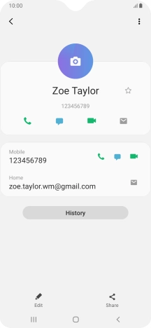 Press the call icon next to the required number.
