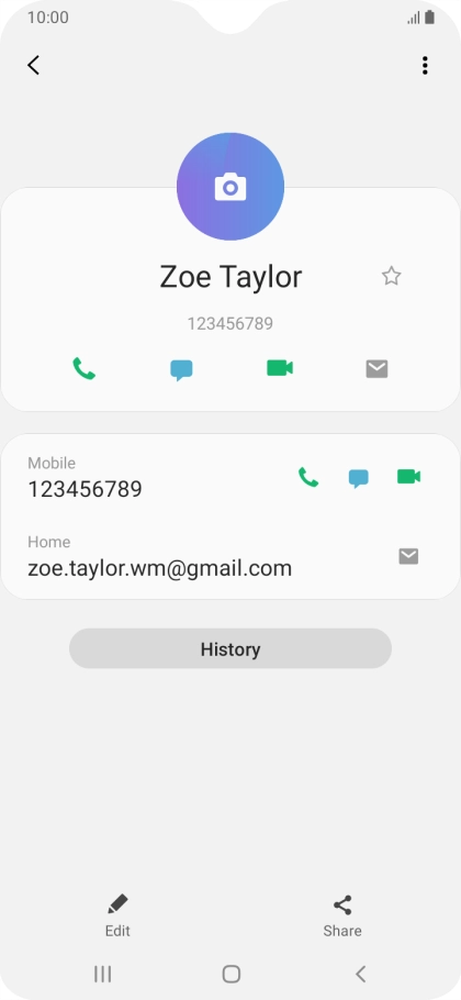 Press the call icon next to the required number.