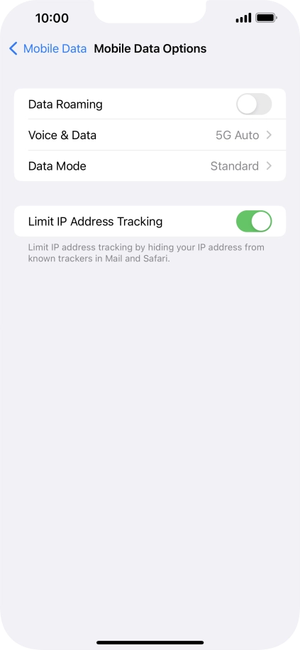 Press the indicator next to 