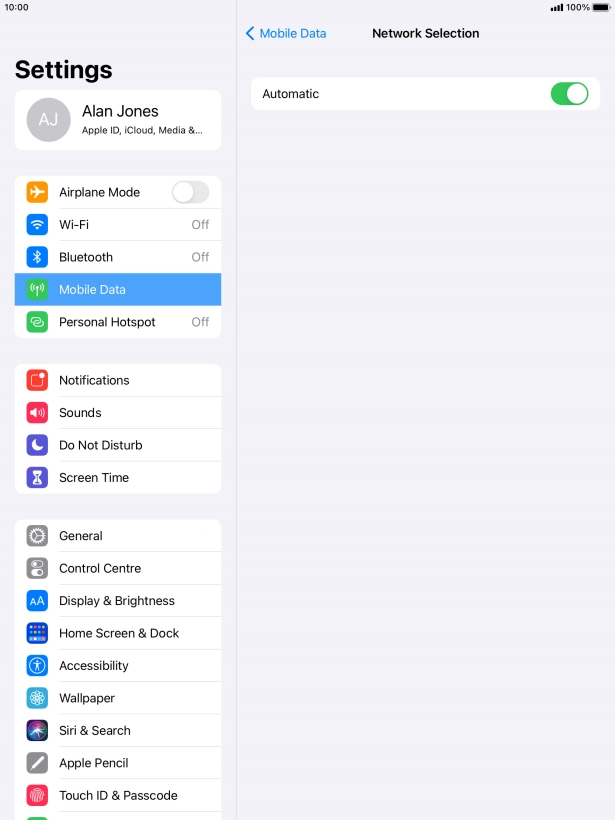 Press the indicator next to 