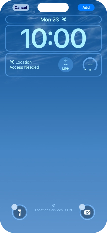 To customise the way the lock screen date is displayed, press the date widget and follow the instructions on the screen to select the required widget display mode.