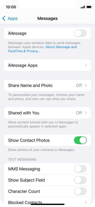 Press the indicator next to 