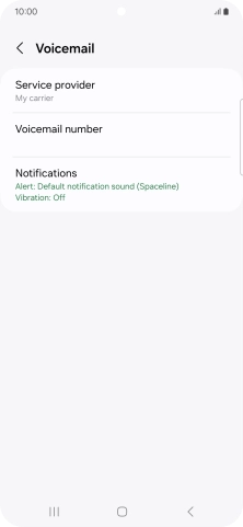 Press Voicemail number.
