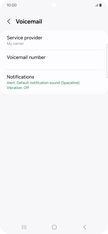 Press Voicemail number.