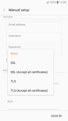 Press None to turn off the function.