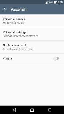 Press Voicemail settings.