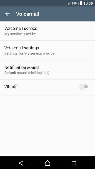 Press Voicemail settings.