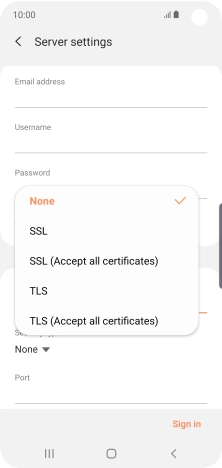 Press None to turn off the function.