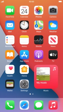 If you're using a Widget Stack: slide up or down on the stack to select the required widget.