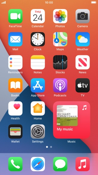 If you're using a Widget Stack: slide up or down on the stack to select the required widget.