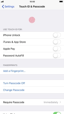 Press Turn Passcode Off and key in the phone lock code.