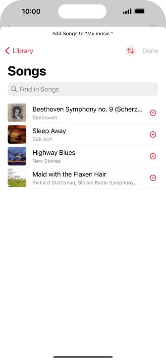 Go to the required category and press the required audio file.