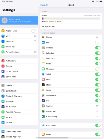 Press the indicator next to 