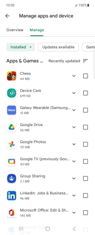 Press the required app.
