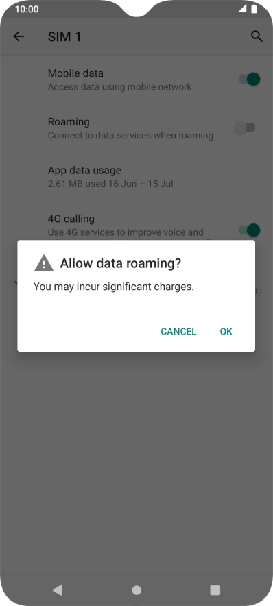 If you turn on the function, press OK.